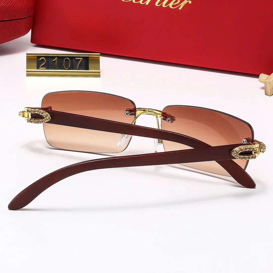 6 Colors Diamond Fashion Frameless Sunglasses 2107
