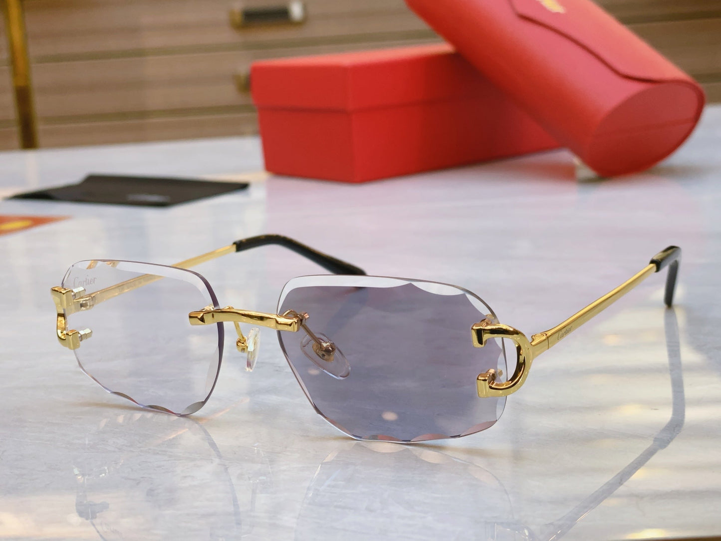 Wave design high-end color changing sunglasses