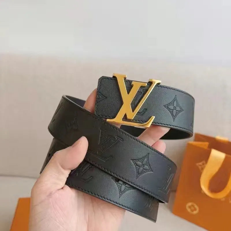2 Colors printed letter leather belt