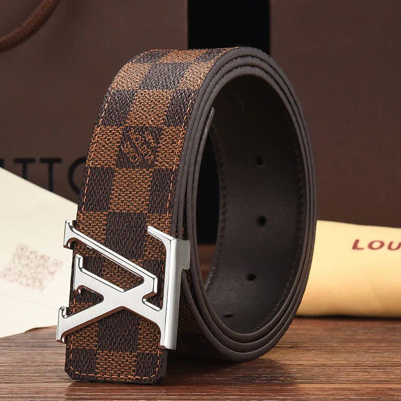 3 Colors printed letter leather belt