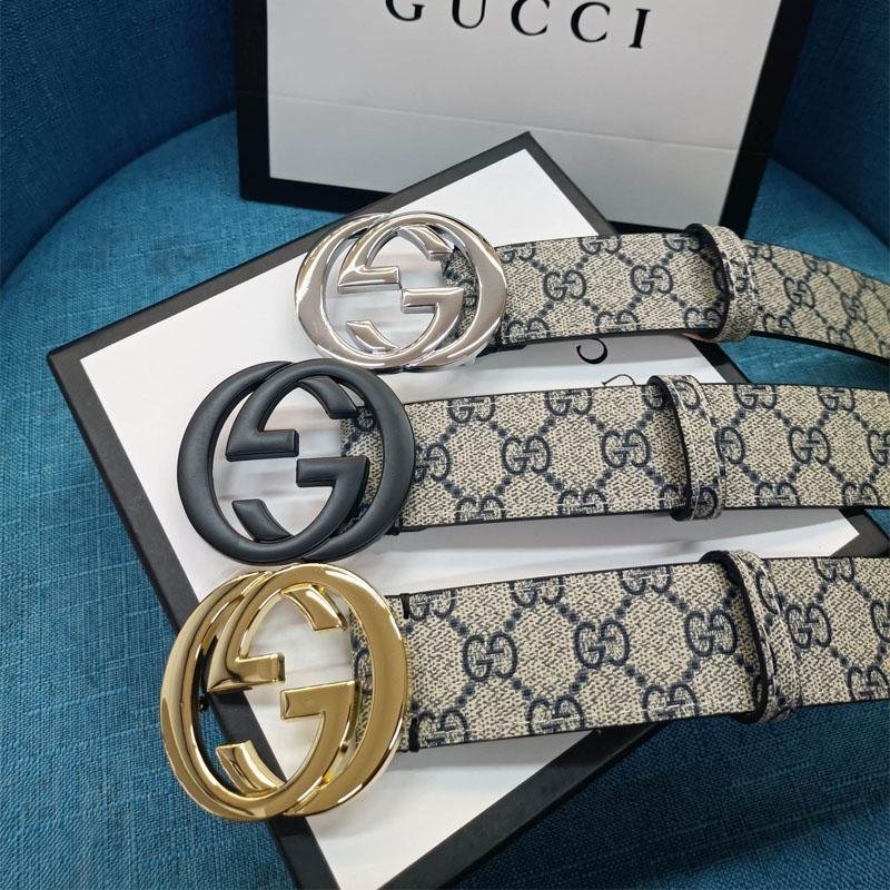 3 Colors Double G Leather Belt