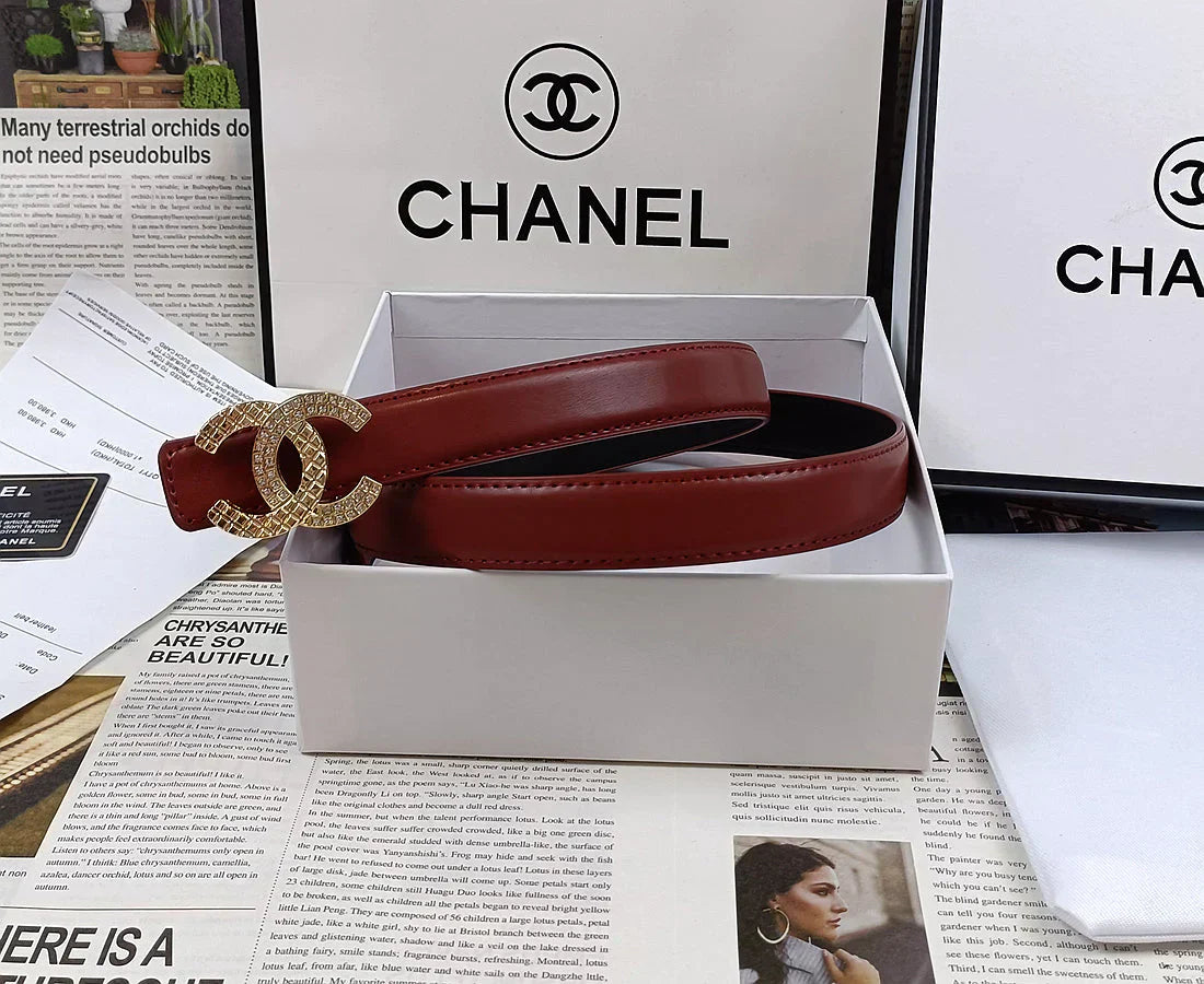 5 Colors Double C Rhinestone Belt