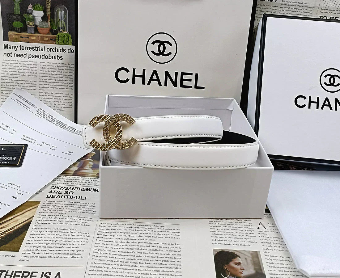 5 Colors Double C Rhinestone Belt