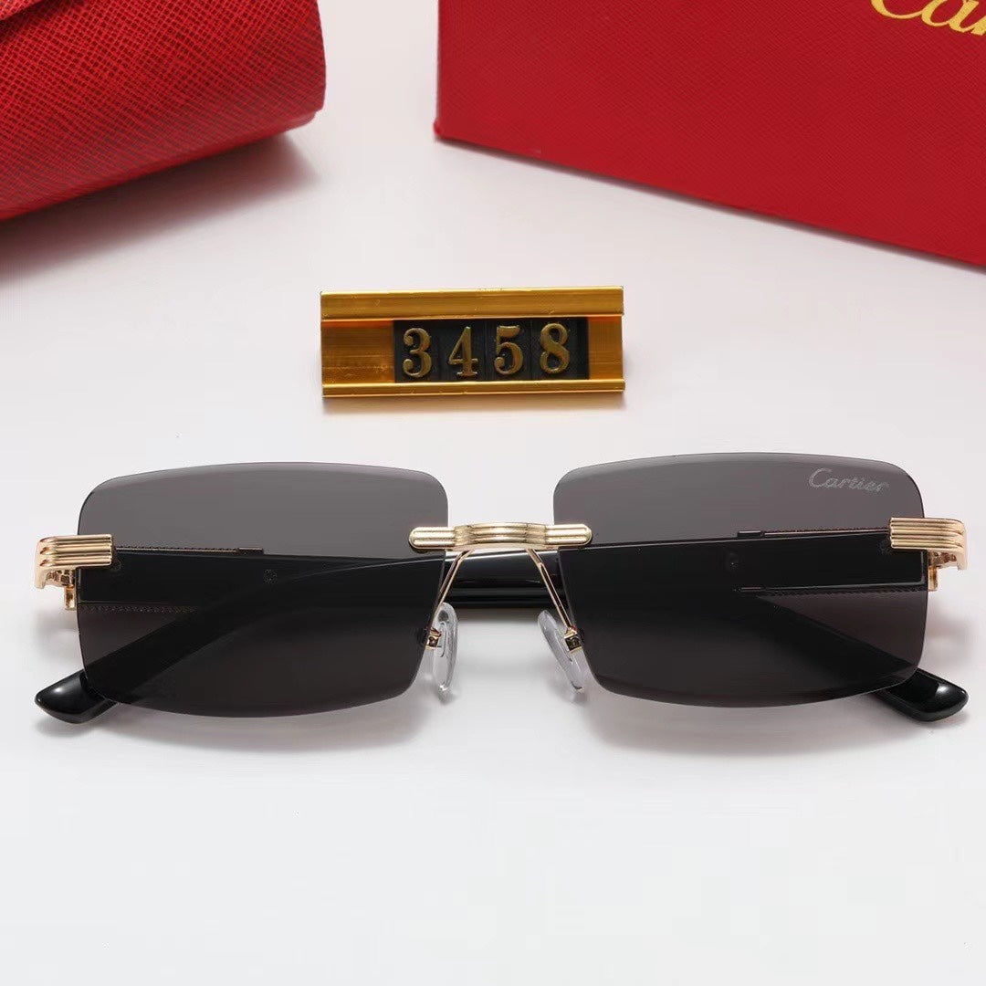 Wooden Square Fashion Sunglasses 3458