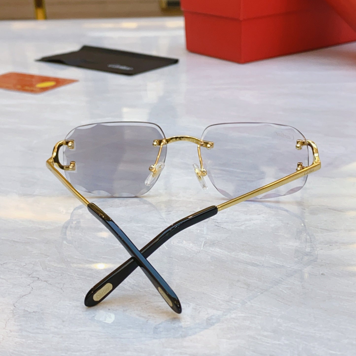 Wave design high-end color changing sunglasses