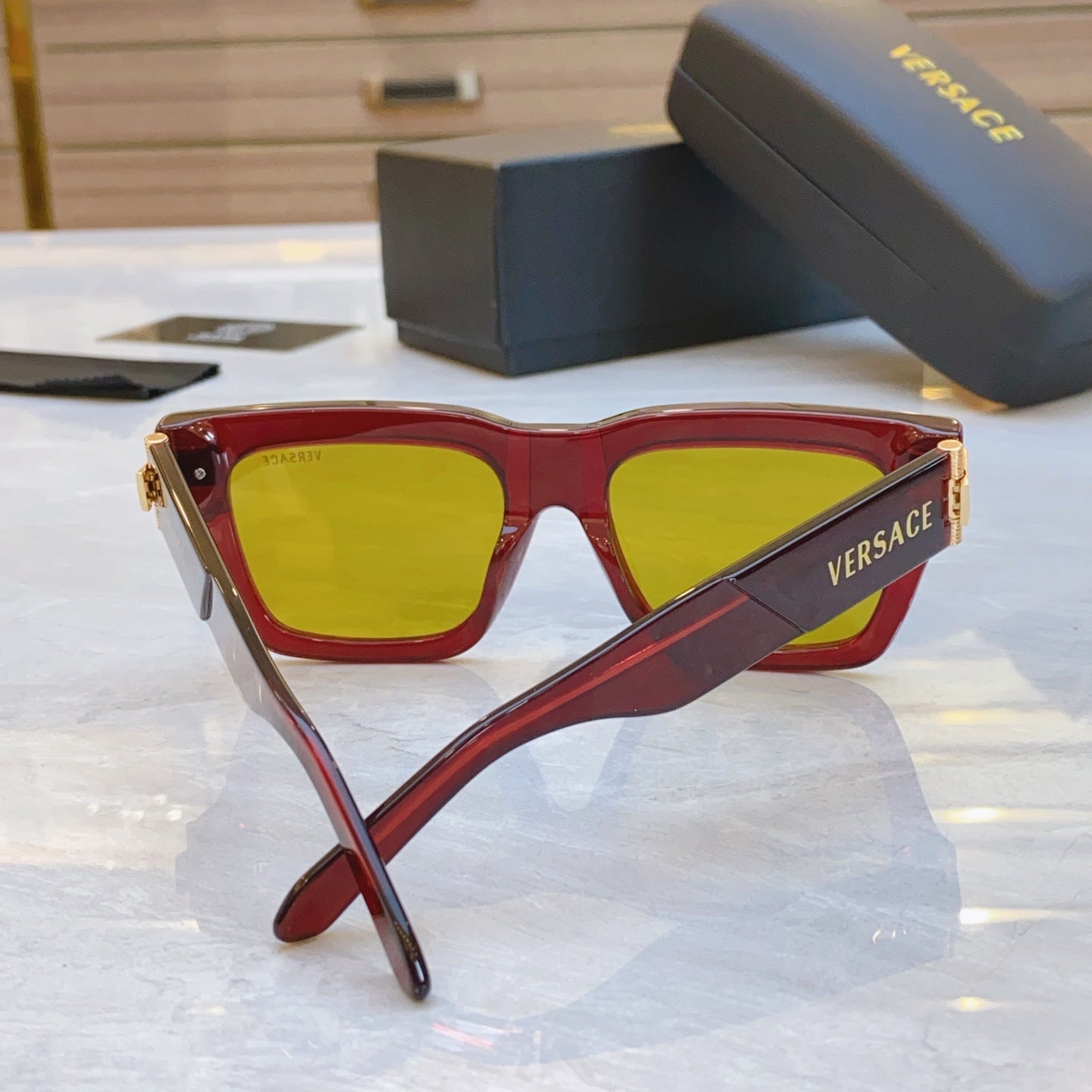 High end classic paired with sunglasses