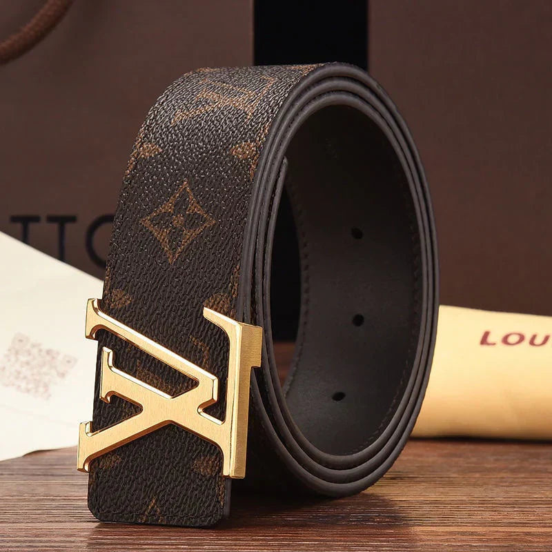 3 Colors printed letter leather belt