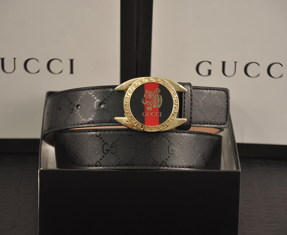 2 Colors printed letter leather belt