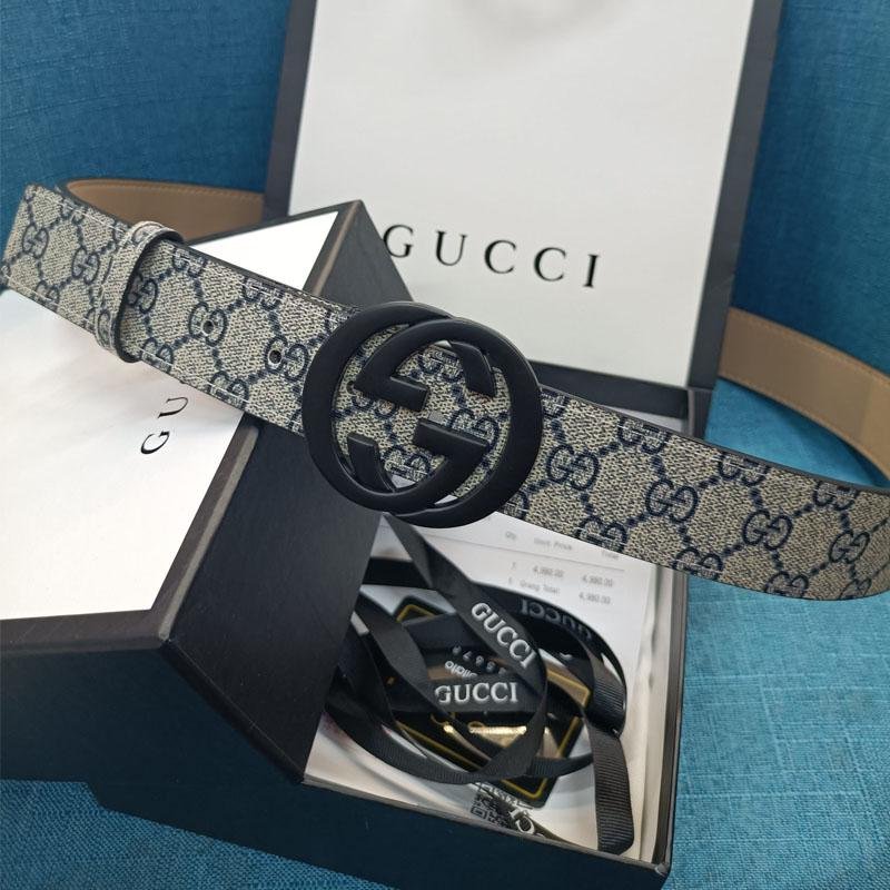 3 Colors Double G Leather Belt