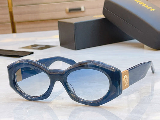 Unique irregular circular frame high-end sunglasses