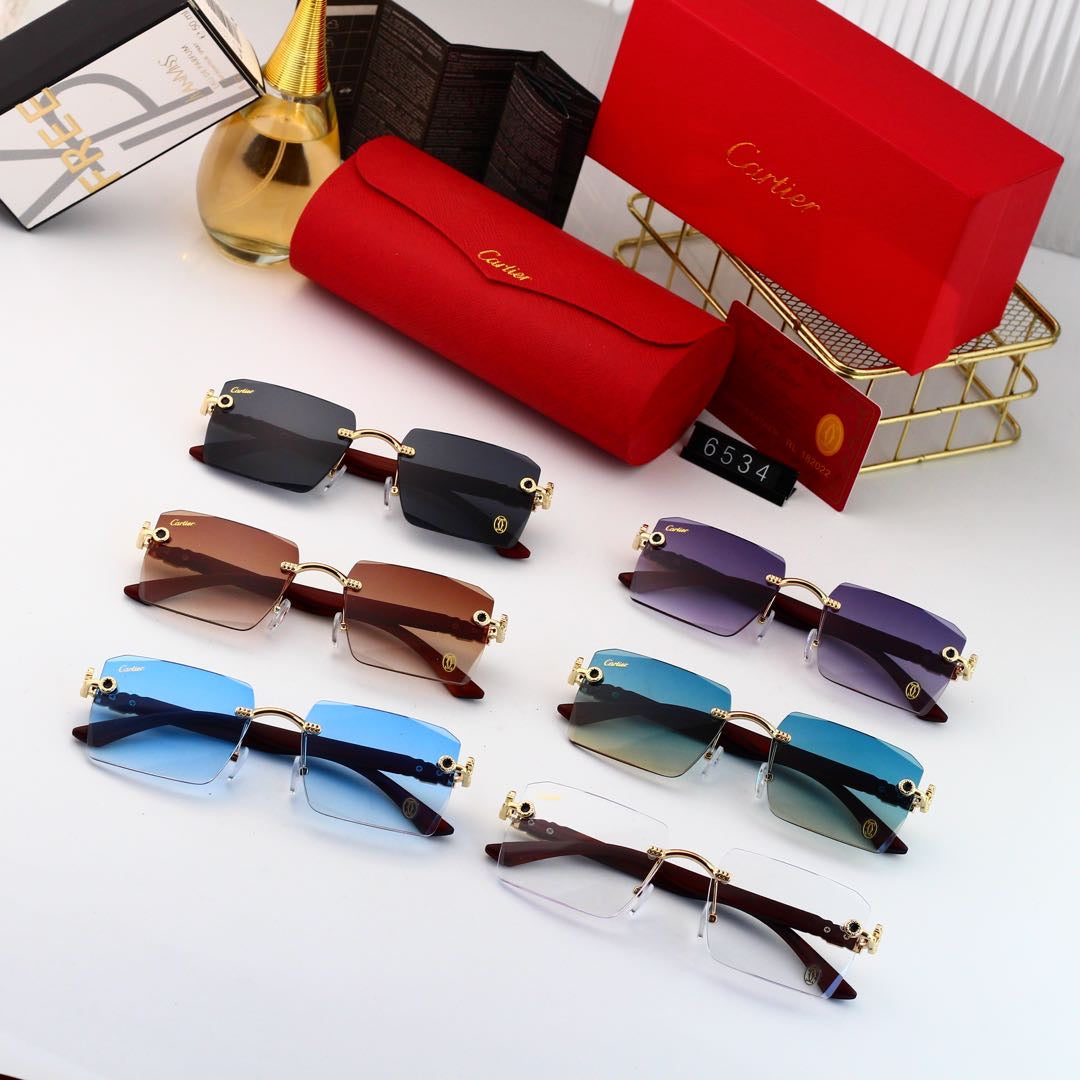Wooden Leg Square 6 Colors Fashion Sunglasses 6534