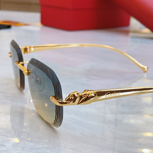 High end unique cut ripple color changing sunglasses