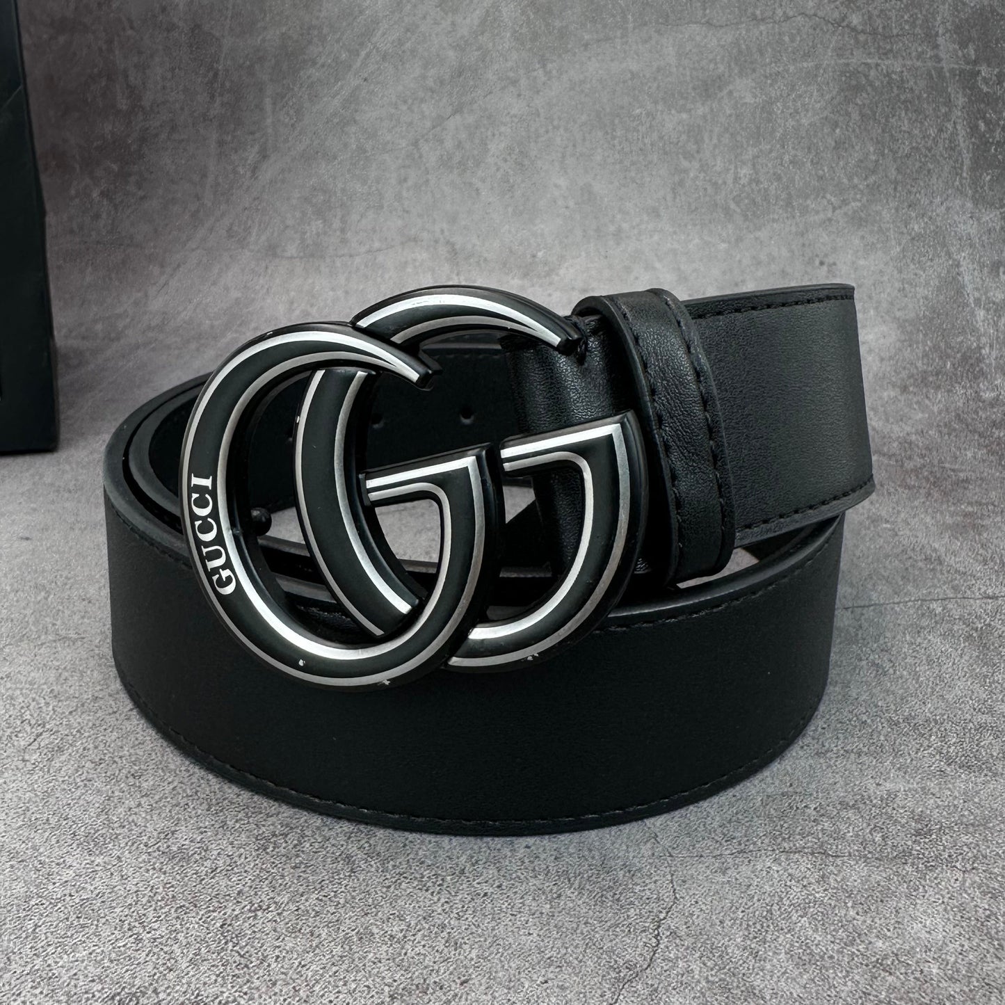 2 Colors printed letter leather belt