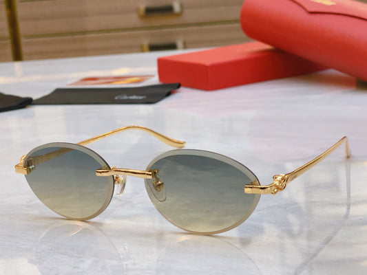 Classic oval cut high-end sunglasses