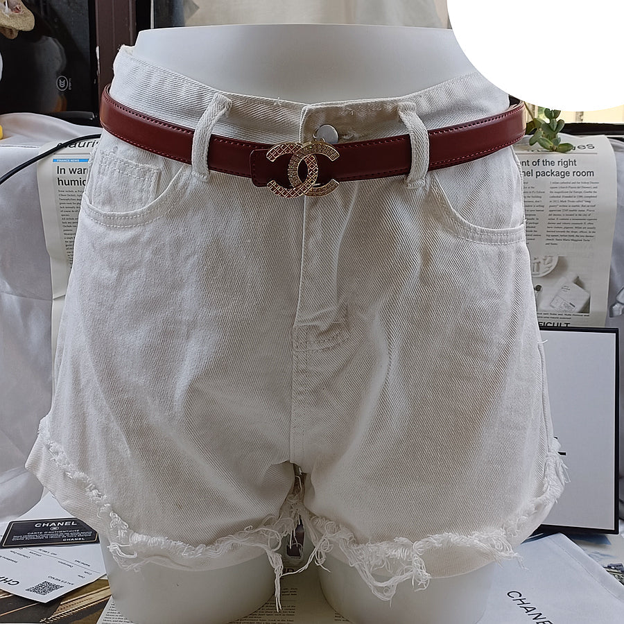 5 Colors Double C Rhinestone Belt