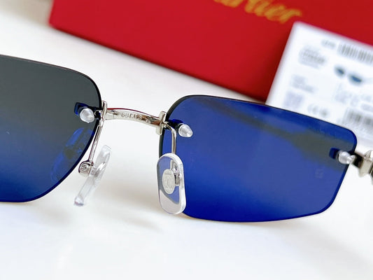 High-end inner electroplated blue film sunglasses
