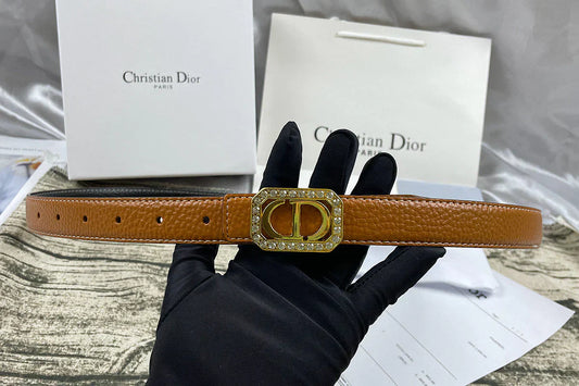 6 Colors rhinestone CD lychee pattern double-sided belt