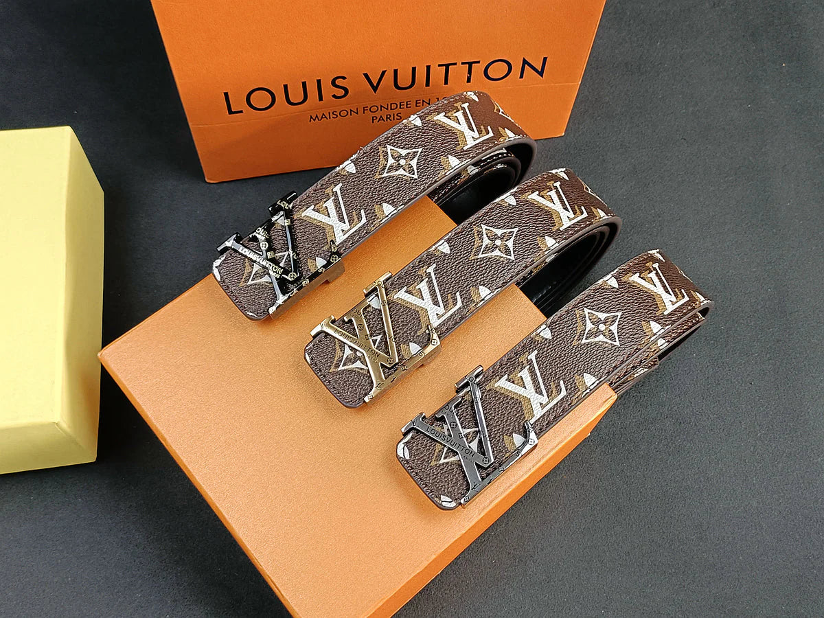 3 Colors four-leaf clover double shadow printed belt