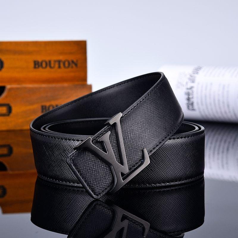 3 Colors New Letter Black Leather Belt