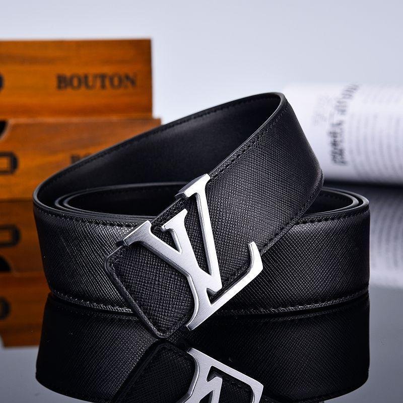 3 Colors New Letter Black Leather Belt