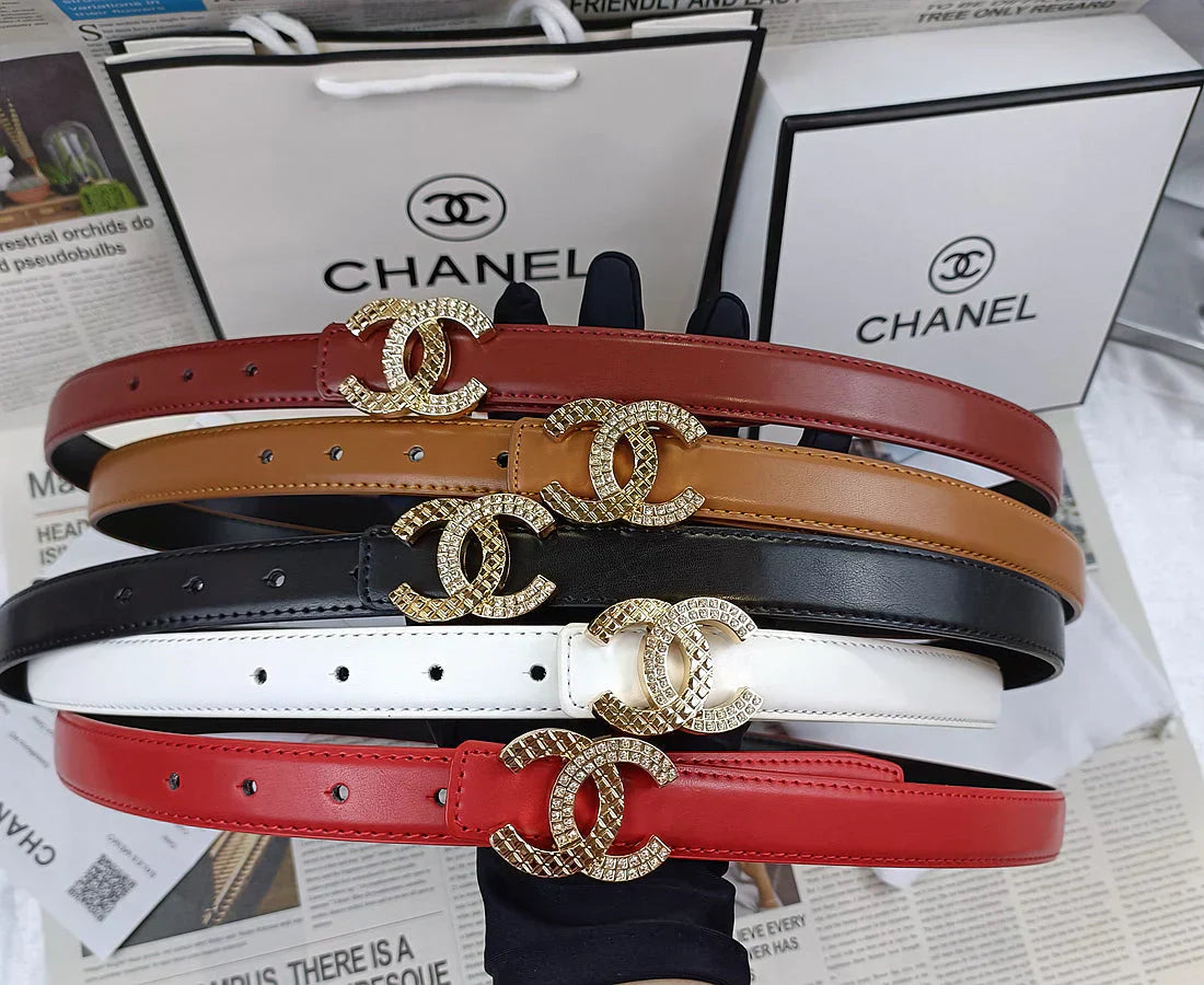 5 Colors Double C Rhinestone Belt