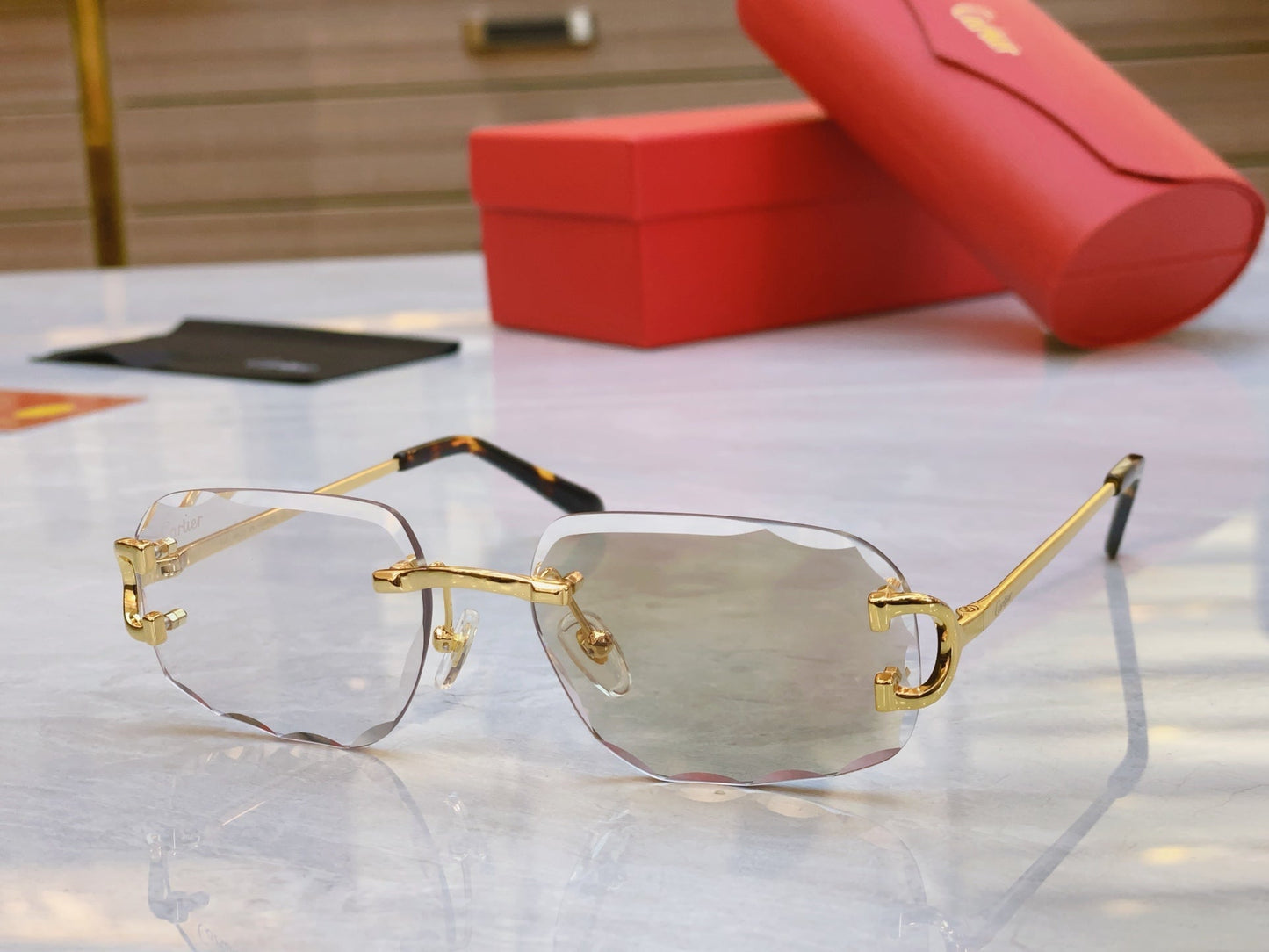 Wave design high-end color changing sunglasses