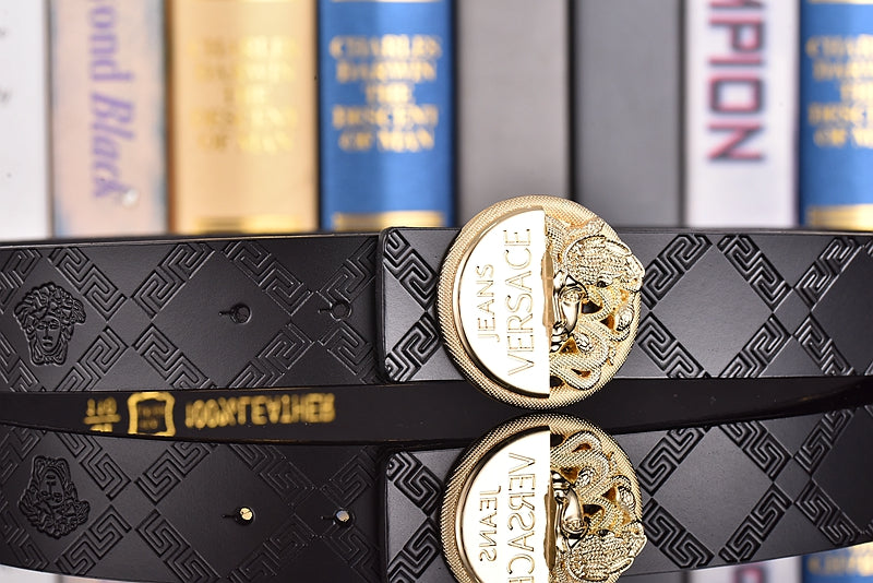 2 Colors printed letter leather belt