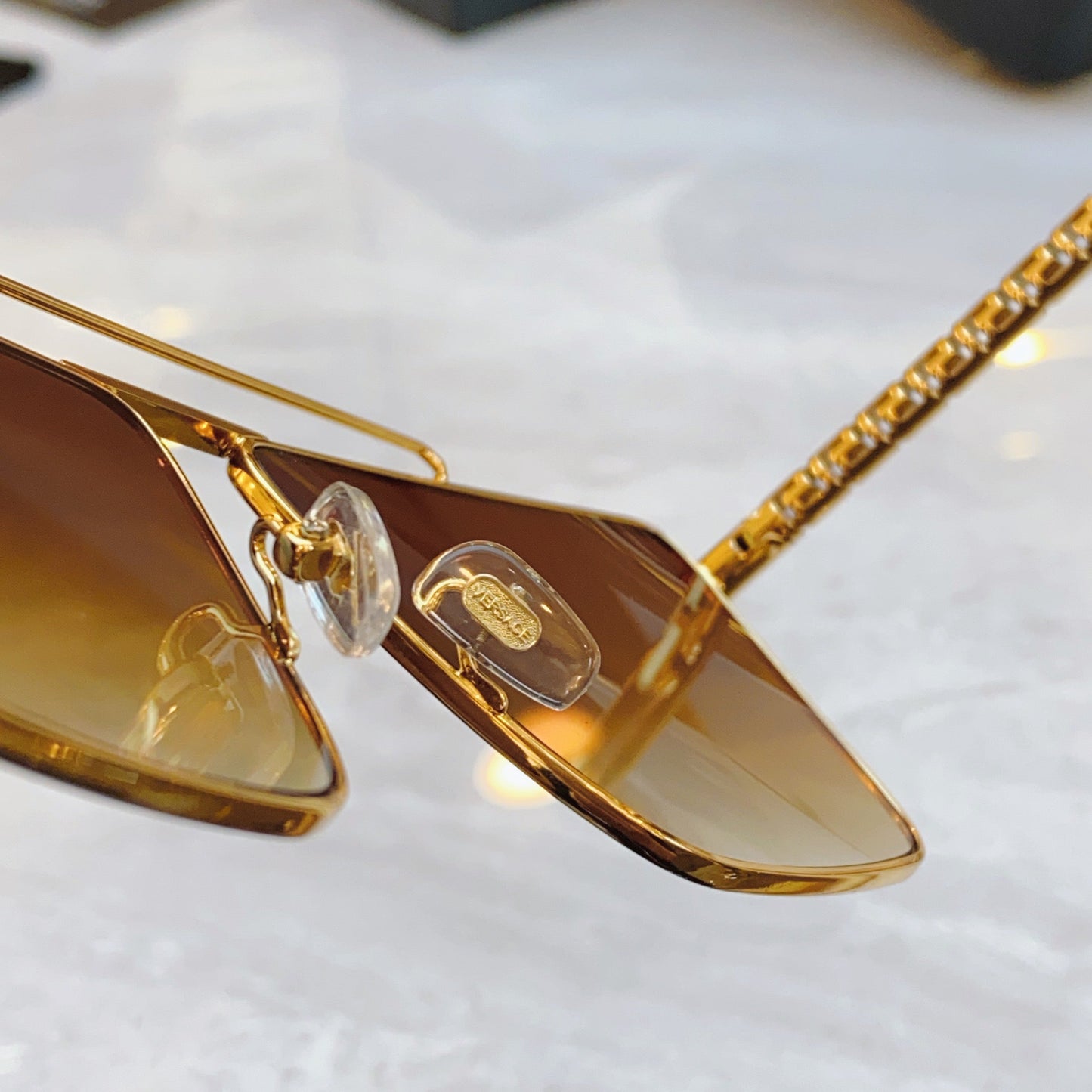 High end metal leg double bar sunglasses