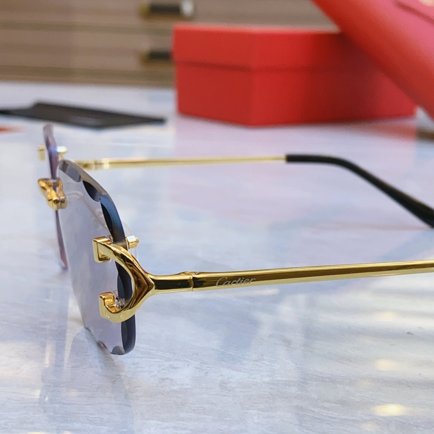 Wave design high-end color changing sunglasses