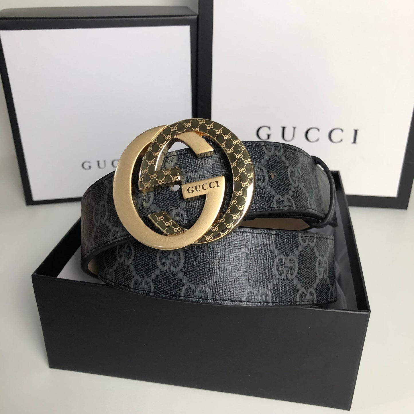 3 Colors printed letter leather belt