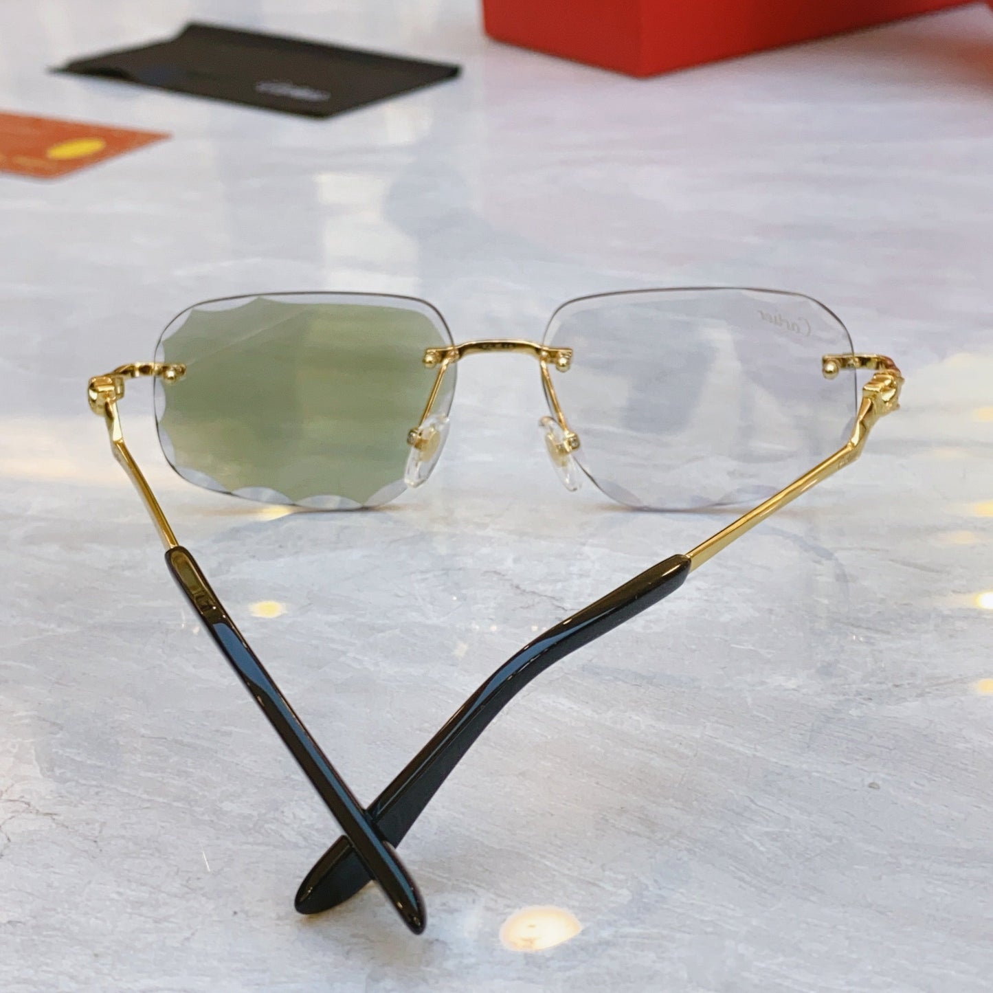 High end color changing creative cutting design sunglasses