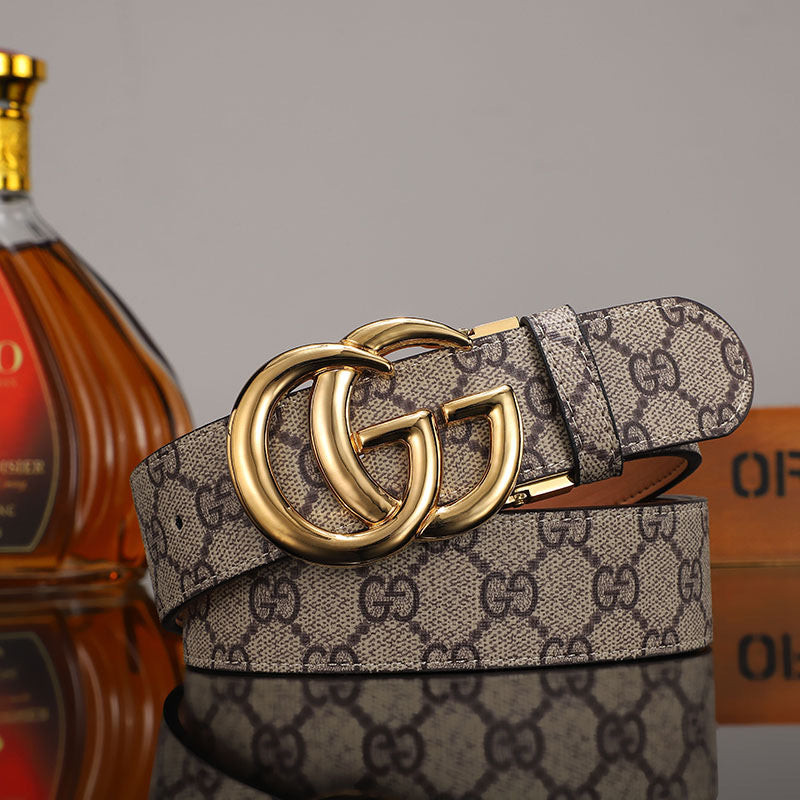 3 Colors printed letter leather belt