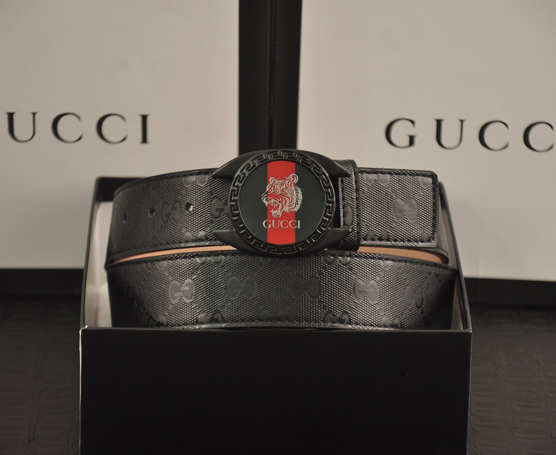 2 Colors printed letter leather belt