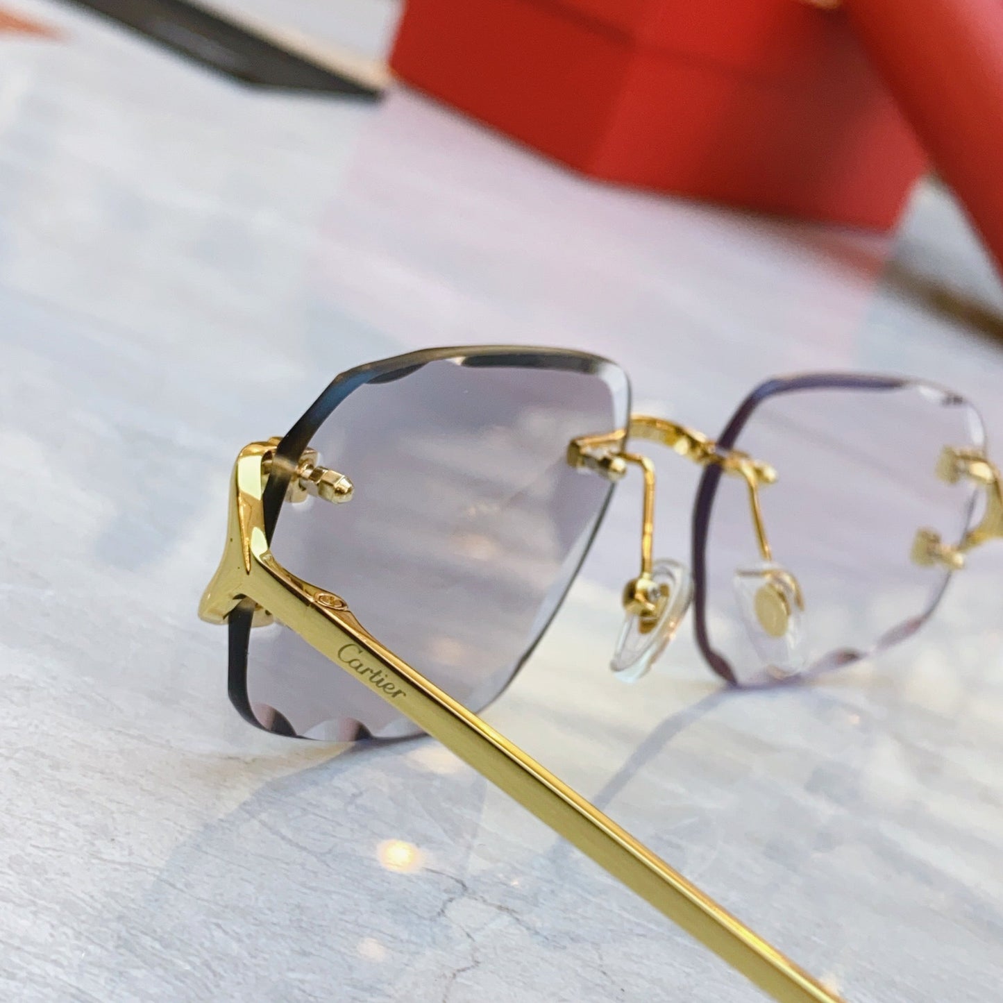 Wave design high-end color changing sunglasses