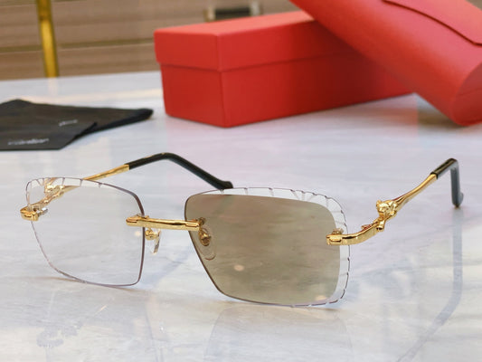 Precision cutting classic leopard high-end color changing sunglasses