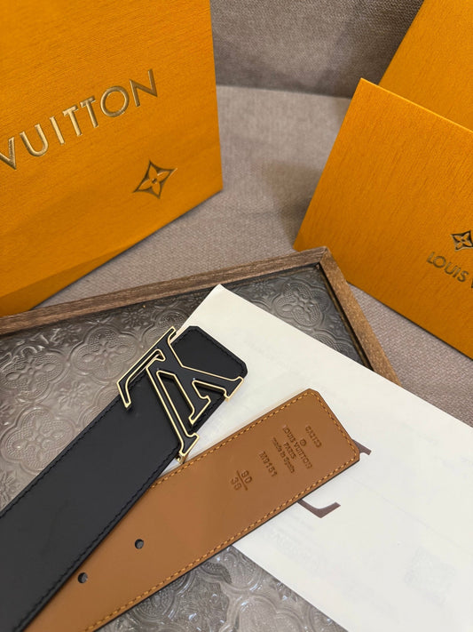 Double-sided cowhide leather belt 4cm