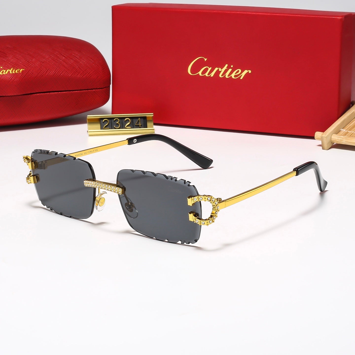 5 Colors Cool Fashion Diamond-cut Framed Sunglasses 2323