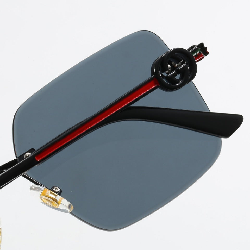 Metal Stripe Frame Sunglasses 68016