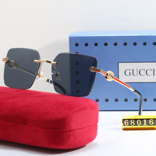 Metal Stripe Frame Sunglasses 68016