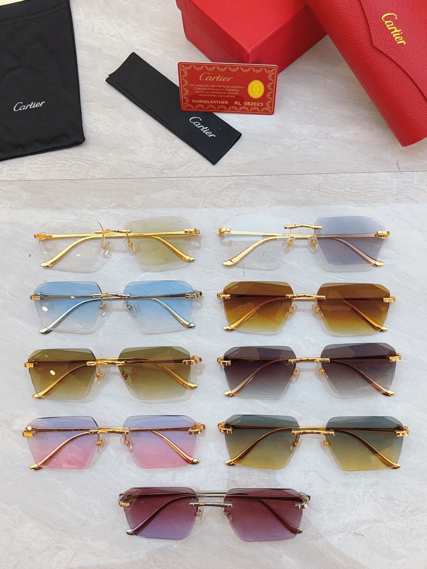 High end line cutting color changing sunglasses