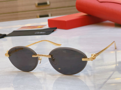 Classic oval cut high-end sunglasses