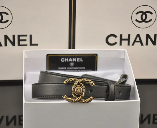 4 Colors vintage striped double C belt