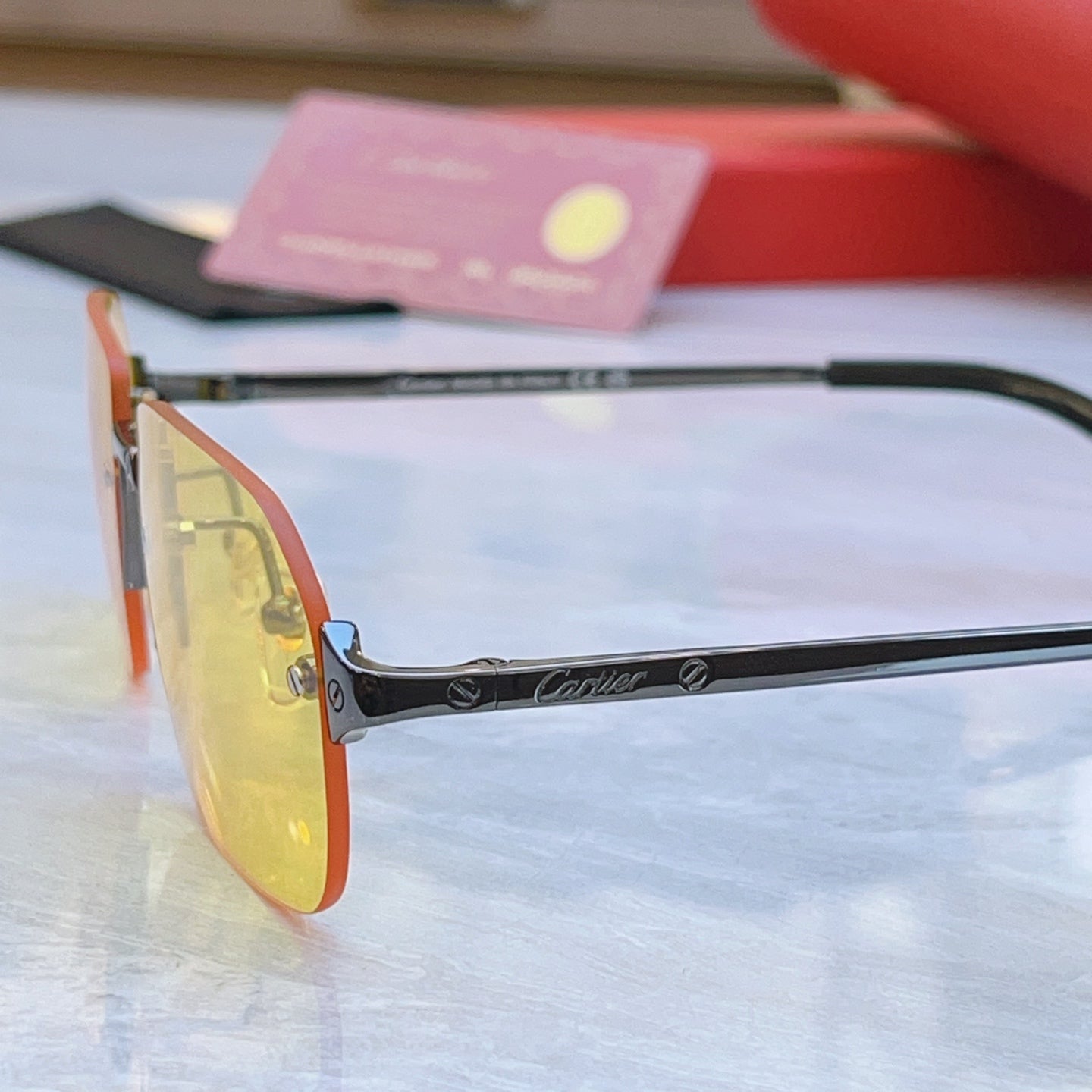 High end classic frameless design sunglasses