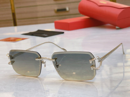 High end diamond inlaid elegant sunglasses