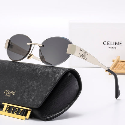 Oval-frametone METAL SUNGLASSES