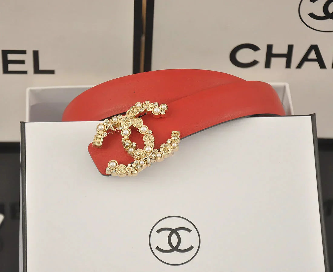 5 color perfume bottle double C belt