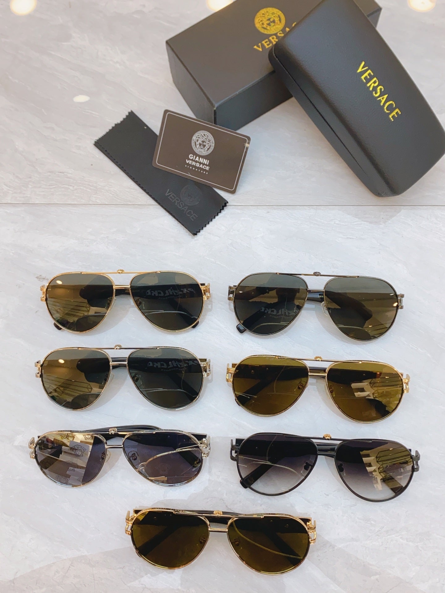 High end printed classic pilot sunglasses