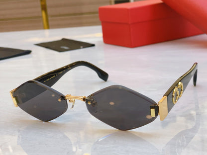 Creative cutting quadrilateral high-end sunglasses