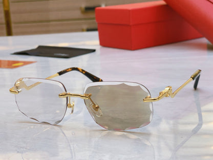 High end color changing creative cutting design sunglasses