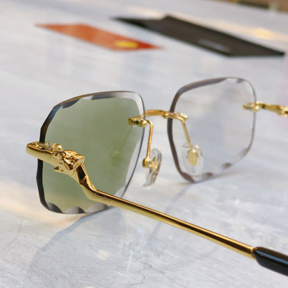 High end color changing creative cutting design sunglasses